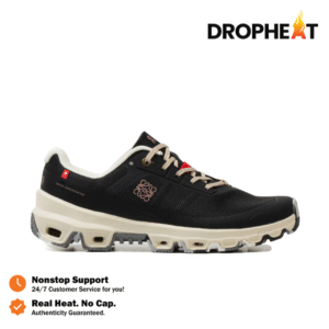 Sepatu On Running Cloudventure Black Cream Sneakers Unisex Sepatu Lari Olahraga Gym Pria Wanita
