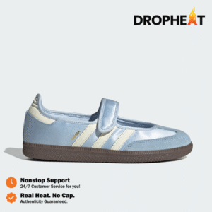 Sepatu Adidas Samba Jane Crystal Sky Cream White Blue Women Casual Sneakers Wanita Sepatu Kasual