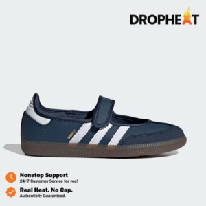 Sepatu Adidas Samba Jane Women Crew Navy White Women Casual Sneakers Wanita Sepatu Kasual