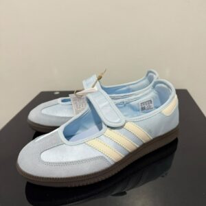 Sepatu Adidas Samba Jane Crystal Sky Cream White Blue Women Casual Sneakers Wanita Sepatu Kasual
