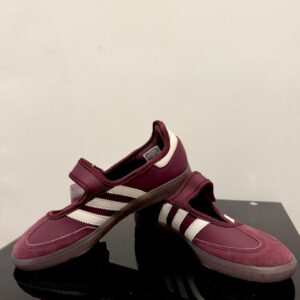 Sepatu Adidas Samba OG Mary Jane Maroon Cream White Women Casual Sneakers Wanita Sepatu Kasual