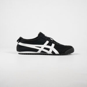 Sepatu Onitsuka Tiger Mexico 66 Slip On Black White Canvas Unisex Sneakers Casual Authentic