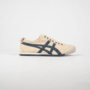 Sepatu Onitsuka Tiger Mexico 66 Slip On Cream Navy Canvas Unisex Sneakers Casual Authentic