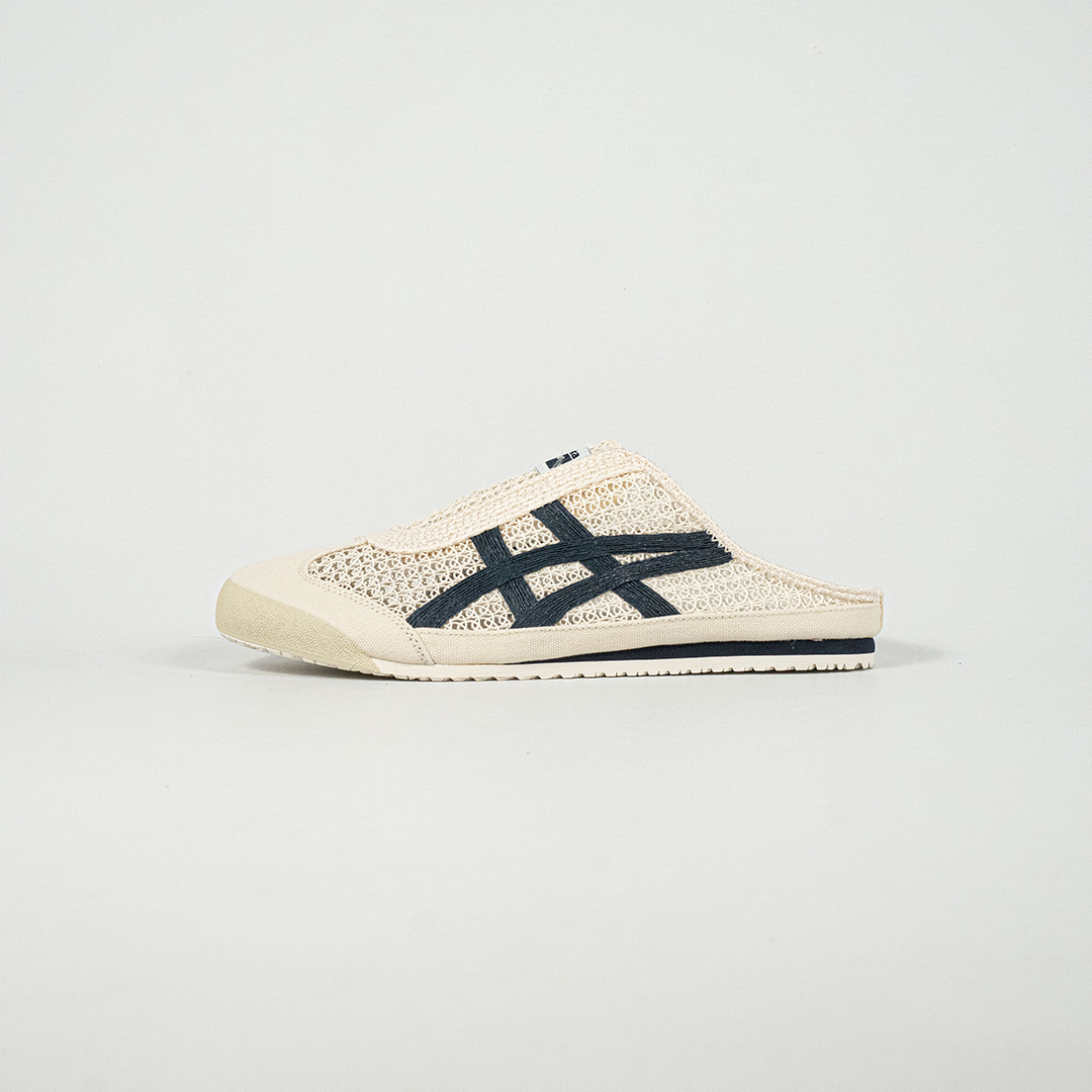 Sepatu Onitsuka Tiger Mexico 66 Sabot Birch Peacoat Navy White Unisex Sneakers Casual Authentic - Image 2